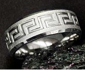 Светоотражающее кольцо Greek ring silver
