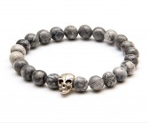 Skull Jasper Grey